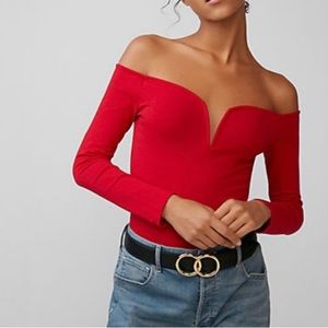 EXPRESS V-Wire Sweetheart Neck Fitted Top
